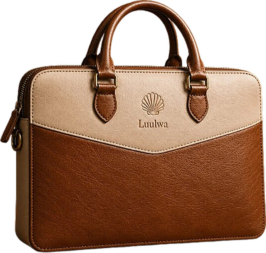 The LUULWA Atlas leather laptop briefcase